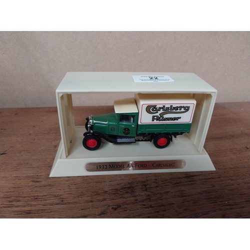 22 - Model of 1932 Carlsberg Truck {8 cm H x 16 cm W x 8 cm D}