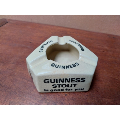 239 - Triangular Guinness Malaysia Ashtray and Guinness is Good for You ashtray with Crown Cork and Burkes... 