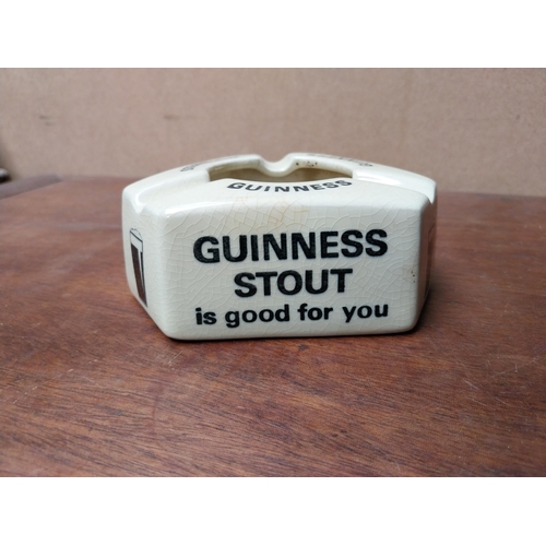 239 - Triangular Guinness Malaysia Ashtray and Guinness is Good for You ashtray with Crown Cork and Burkes... 