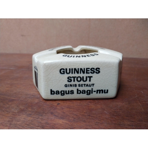 239 - Triangular Guinness Malaysia Ashtray and Guinness is Good for You ashtray with Crown Cork and Burkes... 