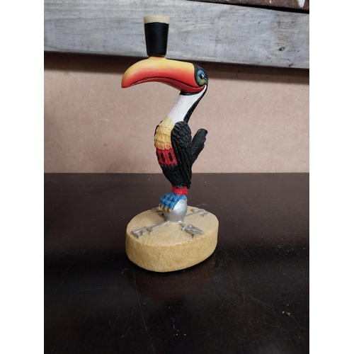 240 - Two Guinness figures Toucan weathervane {17 cm H x 9 cm W x 7 cm D} and ceramic Pelican. {10 cm H x ... 