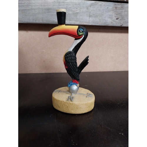 240 - Two Guinness figures Toucan weathervane {17 cm H x 9 cm W x 7 cm D} and ceramic Pelican. {10 cm H x ... 