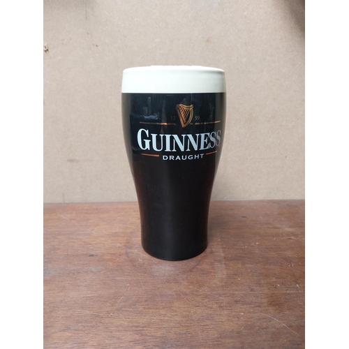 243 - Ceramic money box in form of pint of Guinness Beer Money. {16 cm H x 8 cm Dia.}. PART OF THE DAVID H... 