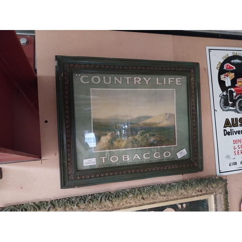 251 - Framed original Country Life showcard. {40 cm H x 37 cm W].