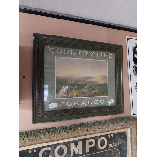 251 - Framed original Country Life showcard. {40 cm H x 37 cm W].