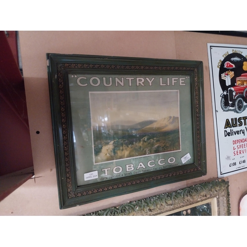 251 - Framed original Country Life showcard. {40 cm H x 37 cm W].