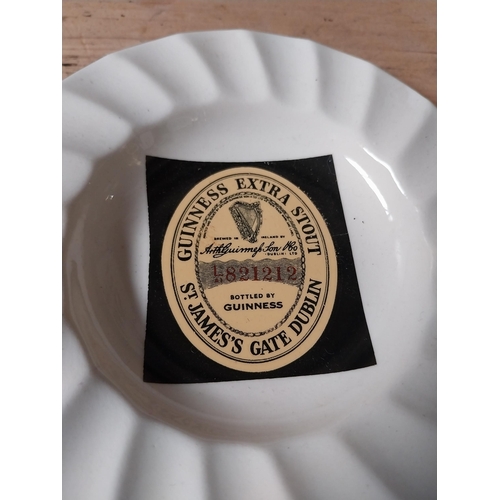 258 - Castlemaine Triple XXX melamine ashtray {4 cm H x 14 cm W x 14 cm D} and ceramic Guinness Extra Stou... 