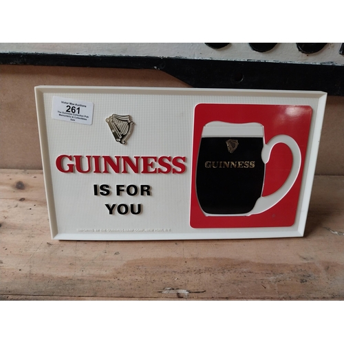 261 - Guinness is Good for You Perspex shelf sign. {15 cm H x 28 cm W}. PART OF THE DAVID HUGHES COLLECTIO... 