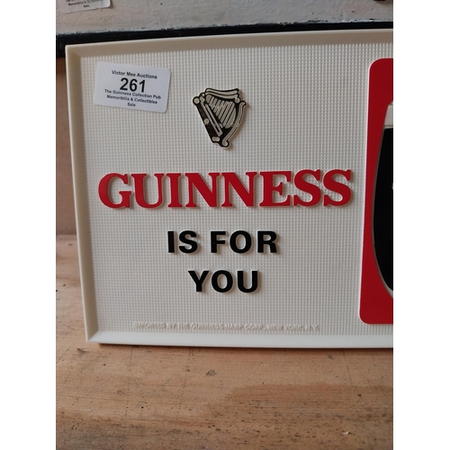 261 - Guinness is Good for You Perspex shelf sign. {15 cm H x 28 cm W}. PART OF THE DAVID HUGHES COLLECTIO... 