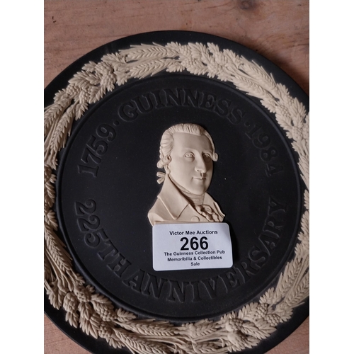 266 - Arthur Guinness 225th Anniversary Wedgewood plate. {15 cm Dia.}. PART OF THE DAVID HUGHES COLLECTION... 