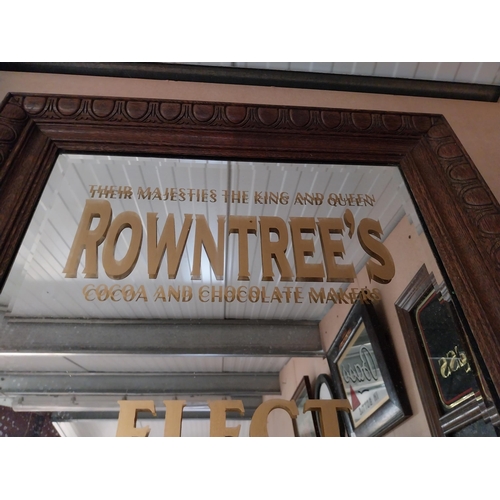 272 - Framed Rowntree's Elect Cocoa advertising sign. {68 cm H x 53 cm W}.