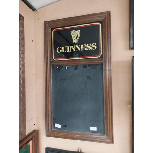 275 - Guinness menu board. {81 cm H x 44 cm W}.