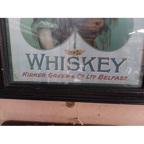 276 - Framed Shamrock Irish Whiskey advertising print. {65 cm H x 51 cm W].