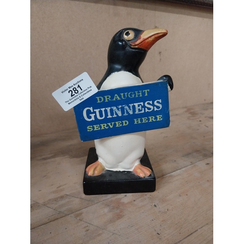 281 - Ruberoid Guinness penguin. {17 cm H x 8 cm W x 8 cm D} plus rare Guinness Draught  Penguin sticker. ... 