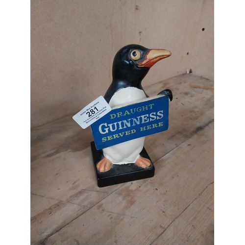 281 - Ruberoid Guinness penguin. {17 cm H x 8 cm W x 8 cm D} plus rare Guinness Draught  Penguin sticker. ... 