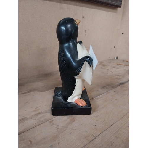 281 - Ruberoid Guinness penguin. {17 cm H x 8 cm W x 8 cm D} plus rare Guinness Draught  Penguin sticker. ... 