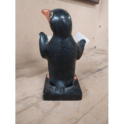 281 - Ruberoid Guinness penguin. {17 cm H x 8 cm W x 8 cm D} plus rare Guinness Draught  Penguin sticker. ... 