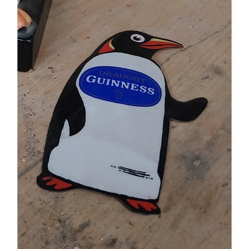 281 - Ruberoid Guinness penguin. {17 cm H x 8 cm W x 8 cm D} plus rare Guinness Draught  Penguin sticker. ... 