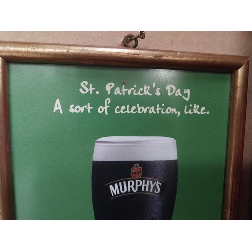 298 - Framed Murphy's Stout St Patrick's Day Celebration advertising print. {31 cm H x 23 cm W}.