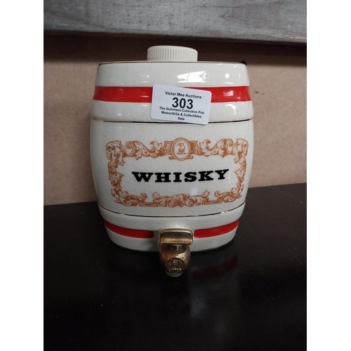 303 - Wade ceramic whiskey dispenser. {15 cm H x 13 cm W x 11 cm D}.