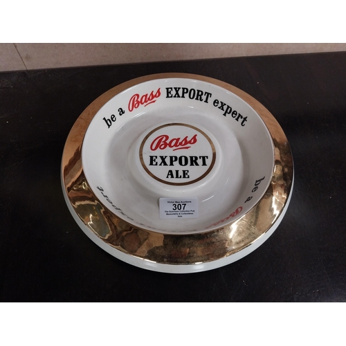 307 - Be a Bass Expert Wade ceramic advertising ashtray. {4 cm H x 24 cm Dia.}.