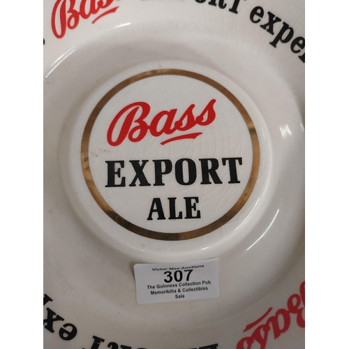 307 - Be a Bass Expert Wade ceramic advertising ashtray. {4 cm H x 24 cm Dia.}.