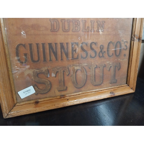 310 - Framed Guinness Stout St James's Gate Dublin advertising print. {56 cm H x 41 cm D}.