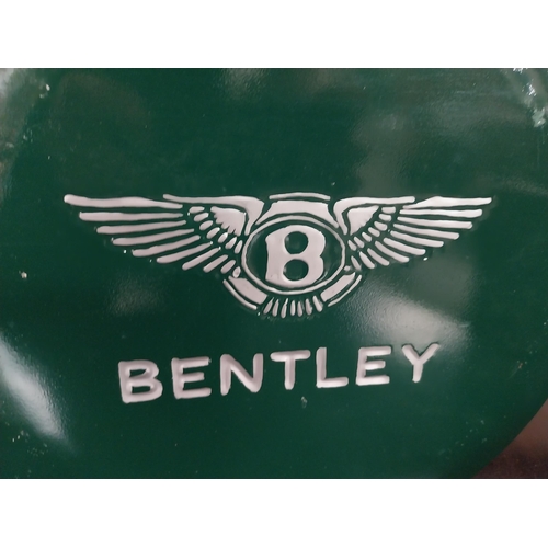 312 - Bentley oil can. {37 cm H x 36 cm W x 14 cm D}.