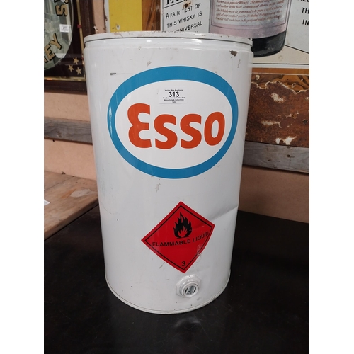 313 - 1960's Esso five gallon oil drum. {47 cm H x 28 cm W}.