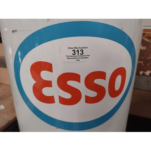 313 - 1960's Esso five gallon oil drum. {47 cm H x 28 cm W}.