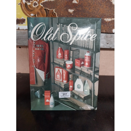 317 - 1960's Old Spice celluloid advertising showcard. {30 cm H x 33 cm W}.