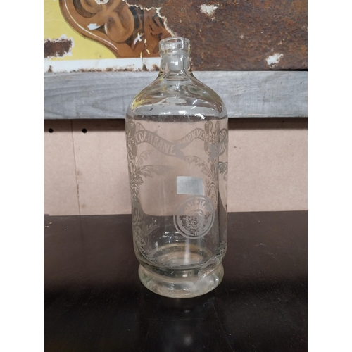 327 - Cantrell and Cochrane glass soda siphon. {24 cm H x 9 cm Dia.} and Premier Vinola Soap box {4 cm h x... 