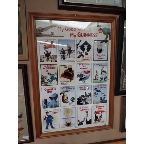 33 - Framed My Goodness My Guinness advertising print. {83 cm H x 58 cm W}.