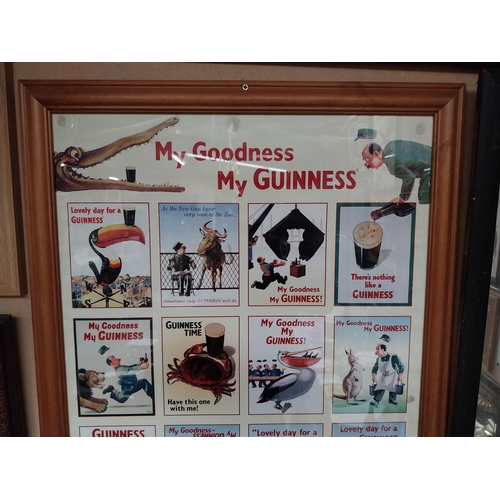 33 - Framed My Goodness My Guinness advertising print. {83 cm H x 58 cm W}.