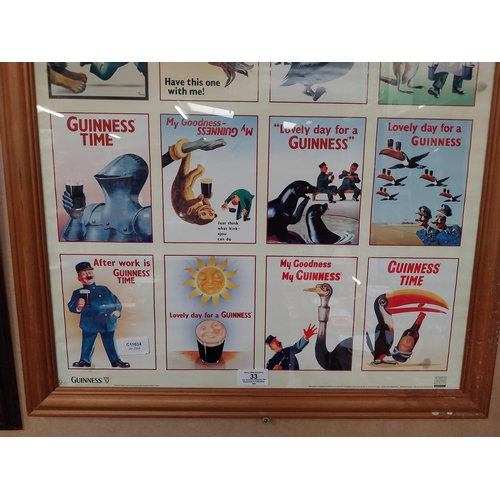 33 - Framed My Goodness My Guinness advertising print. {83 cm H x 58 cm W}.