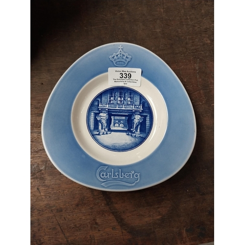 339 - Carlsberg ashtray. { 3 cm H x 16 cm Dia.}.