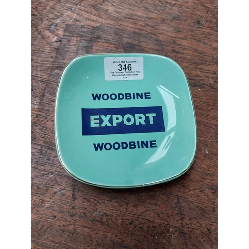 346 - Woodbine Export {2 cm H x 12 cm W x 12 cm D} and Woodbine Britain's Biggest selling cigarettes ceram... 