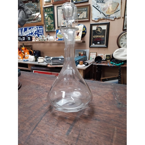 356 - Carstairs Rye Whiskey glass decanter. {35 cm H x 12 cm Dia.}.