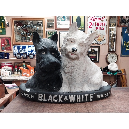 359 - Very rare Black and White whiskey composition advertising window display models of Scottie Dogs. {56... 