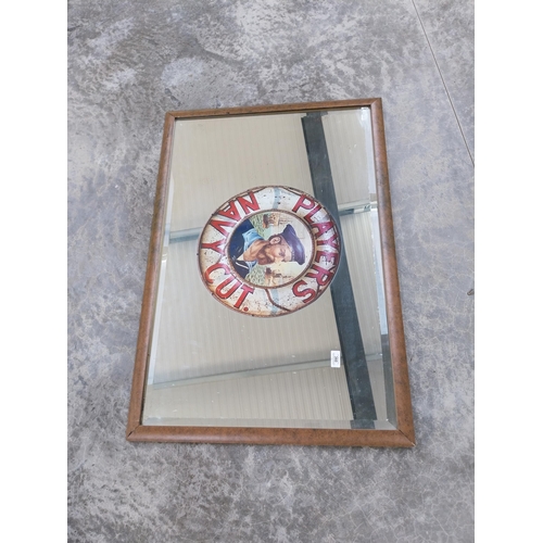 360 - Player's Navy Cut Cigarettes framed advertising mirror. {88 cm H x 97 cm W}.