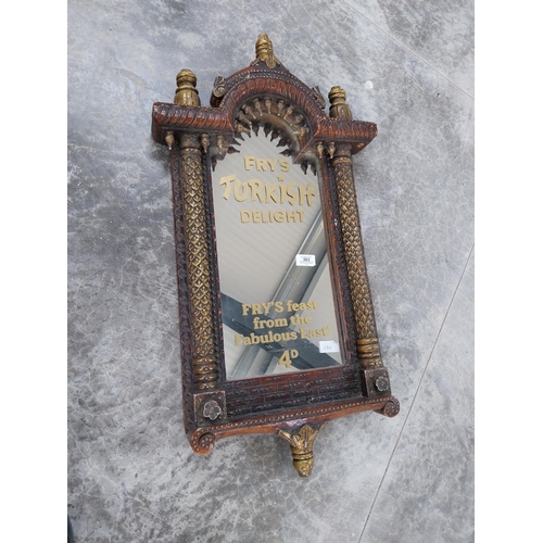 363 - Fry's Turkish Delight Feast from the Fabulous East framed advertising mirror. {78 cm H x 43 cm W x