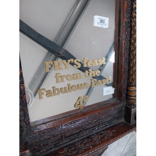 363 - Fry's Turkish Delight Feast from the Fabulous East framed advertising mirror. {78 cm H x 43 cm W x