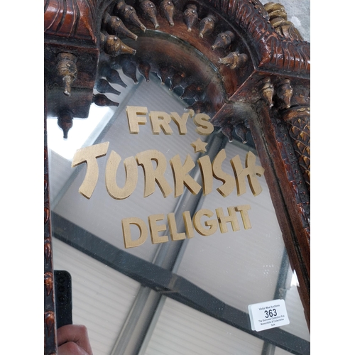 363 - Fry's Turkish Delight Feast from the Fabulous East framed advertising mirror. {78 cm H x 43 cm W x