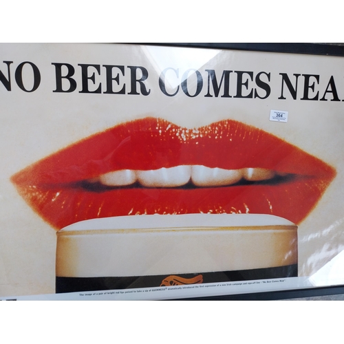 364 - No Beer Comes Near framed Guinness advertising print. {54 cm H x 80 cm W}.