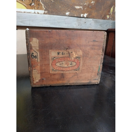 370 - Hudson's Extract Soap wooden advertising crate. {15 cm H x 40 cm W x 20 cm D}.