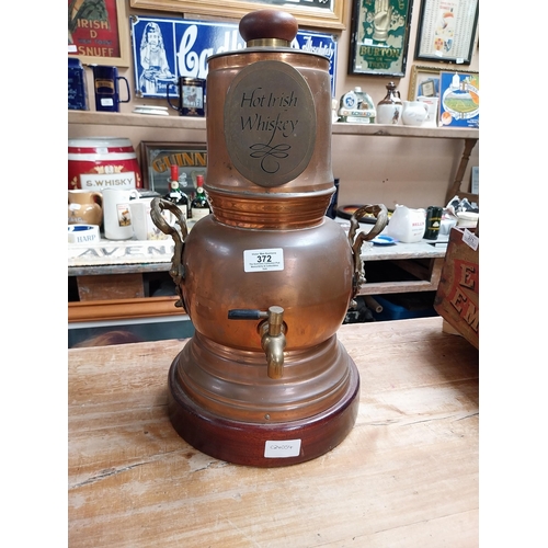 372 - Copper Hot Irish Whiskey  dispenser. {44 cm H x 23 cm Dia.}