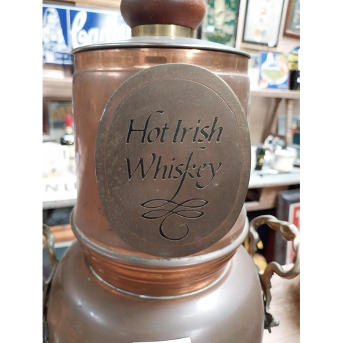 372 - Copper Hot Irish Whiskey  dispenser. {44 cm H x 23 cm Dia.}