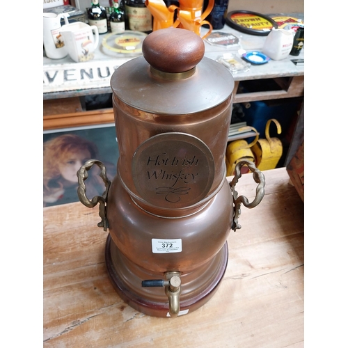 372 - Copper Hot Irish Whiskey  dispenser. {44 cm H x 23 cm Dia.}