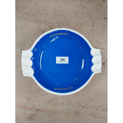 396 - Two ceramic Carltonware Guinness ashtrays. {6 cm H x 22 cm Dia.}