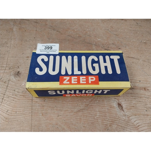 399 - Two packets of 1950's Sunlight Soap. {4 cm H x 16 cm W x 7 cm D}.